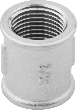 Муфта ЗУБР &quot;ЭКСПЕРТ&quot;, никелированная латунь, 1/2&quot; 51291-1/2 купить в Ноябрьске