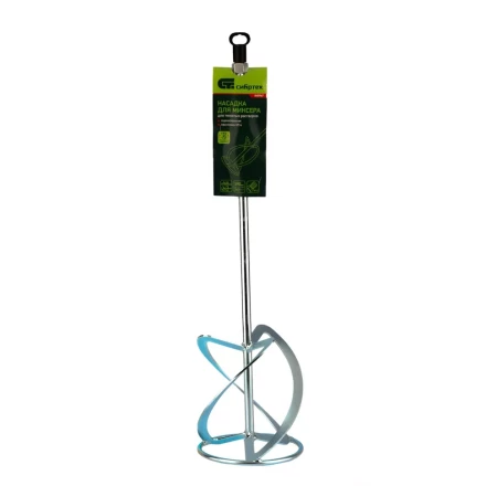 Насадка для миксера, для тяжелых растворов Сибртех, 160 х 590 мм, оцинкованная, хвостовик резьба М14, 848967 купить в Ноябрьске