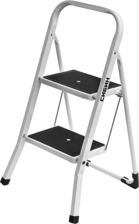 Лестница-стремянка СИБИН стальная c широкими ступенями, 2 ступени 38807-02 купить в Ноябрьске