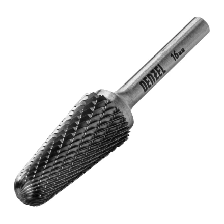 Борфреза по металлу твердосплавная Denzel 72073, коническая закругленная, тип-L, 16 мм купить в Ноябрьске