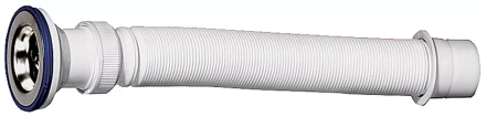 Сифон ЗУБР &quot;ЭКСПЕРТ&quot; гофрированный для моек и раковин, выпуск - нержавеющая чашка, 1,2м 51833-12 купить в Ноябрьске