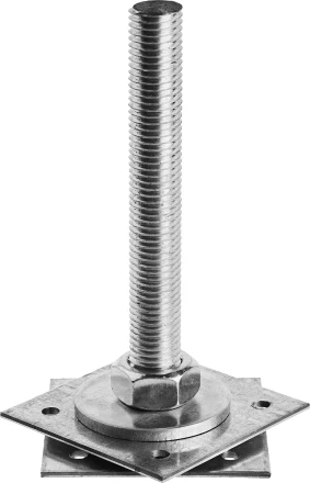 Анкер ЗУБР &quot;МАСТЕР&quot; регулируемый по высоте, 100х200х100мм, М24, 1шт 310265-100-24 купить в Ноябрьске