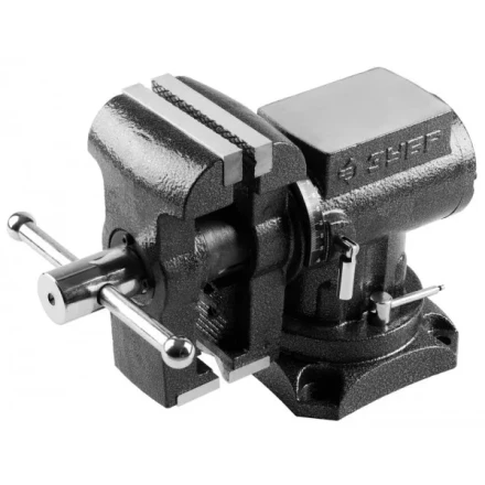 Тиски ЗУБР &quot;ЭКСПЕРТ&quot; слесарные, многофункциональные с поворотом в двух плоскостях, 125мм 32712-125 купить в Ноябрьске