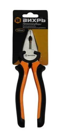 Плоскогубцы 160мм никелированные двухкомпонентные рукоятки Вихрь купить в Ноябрьске