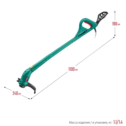 ЗУБР 300 Вт, ш/с 25 см, сетевой триммер (ТСН-25-300) купить в Ноябрьске
