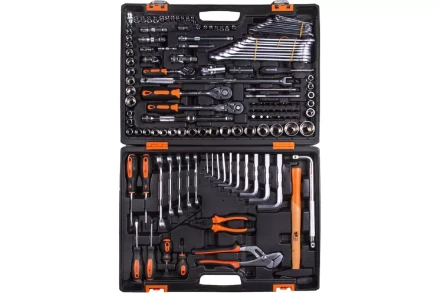 Набор инструментов, 1/2&quot;, 1/4&quot;, CrV, в кейсе 142 предм Вихрь 73/6/7/13 купить в Ноябрьске