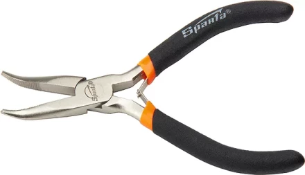 Длинногубцы Mini 130 мм никелированные изогнутые авторазжим SPARTA 17822 купить в Ноябрьске