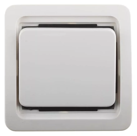 Выключатель СВЕТОЗАР &quot;ГАММА&quot; одноклавишный, без подсветки, цвет белый, 10А/~250В SV-54130-W купить в Ноябрьске