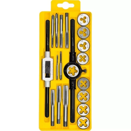 Набор метчиков и плашек STAYER &quot;MASTER&quot;, метчикодержатель 1шт, плашкодержатель 1шт, метчики 9шт, плашки 9шт, 20 предметов 28012-H20 купить в Ноябрьске