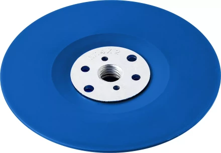 Тарелка опорная ЗУБР &quot;ПРОФЕССИОНАЛ&quot; пластиковая для УШМ под круг фибровый, М14, d=150мм 35775-150 купить в Ноябрьске