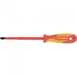 Отвертка диэлектрическая SL3*75мм CrMo до 1000В двухкомпонентная рукоятка Gross 12941