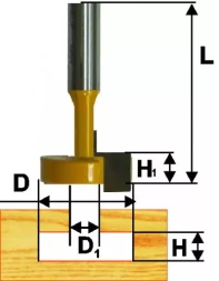 Фреза паз. конструкционная ф127мм Т-обр хв. 8мм 46101