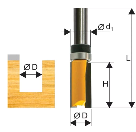 Фреза кромочная прямая ф19х26мм хв 8мм 10536 купить в Ноябрьске