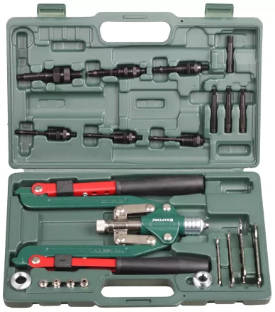 Заклепочник складной, KRAFTOOL &quot;RS-77&quot; 31182, резьбовые М4,М5,М6,М8,М10,М12, вытяжные d=2,4-6,4 мм и штифты М4,М5,М6,М8, из Al, стали, нерж стали 31182 купить в Ноябрьске