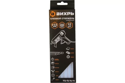 Клеевой стержень Вихрь 11x200 мм, 12 шт 73/5/6/4 купить в Ноябрьске