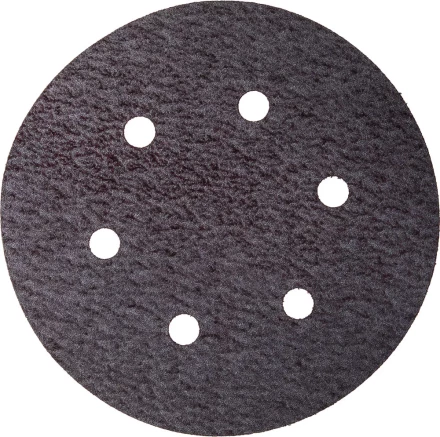 Круг шлифовальный URAGAN &quot;Универсальный водостойкий с покрытием стеарата цинка&quot; на липучке, 6 отв., P180, 150мм, 50шт 907-44113-180-50 купить в Ноябрьске