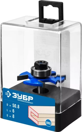 ЗУБР 50.8 x 6 мм, хвостовик 8 мм, фреза горизонтально-пазовая, Профессионал (28757-50.8-6) купить в Ноябрьске