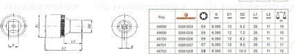 Торцевая головка 1/4&quot;DR внешний TORX Е-5 S06H205 Jonnesway 49699 купить в Ноябрьске