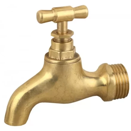 Кран ЗУБР сливной водоразборный, латунный, 1/2&quot; 51218-1/2 купить в Ноябрьске