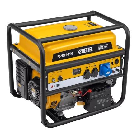 Генератор бензиновый Denzel PS-95EA-PRO, 9,5 кВт, 230 В, 40 л, разъём ATS, эл.старт купить в Ноябрьске