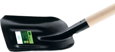 Лопата совковая Сибртех, 220х260х1400 мм, ребра жесткости, деревянный черенок, Россия, 61308 купить в Ноябрьске