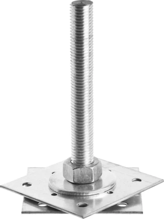 Анкер ЗУБР &quot;МАСТЕР&quot; регулируемый по высоте, 120х200х120мм, М24, 1шт 310265-120-24 купить в Ноябрьске