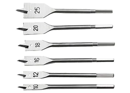 Набор сверл перовых по дереву 10-12-16-18-20-25 мм 6 шт 6-гранный хвостовик SPARTA 704055 купить в Ноябрьске