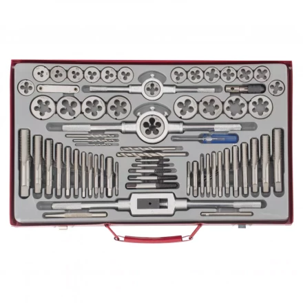 Набор метчиков и плашек М2-М20 65 шт металлический кейс Matrix 773065 купить в Ноябрьске