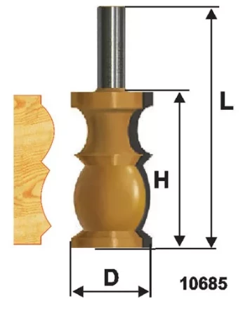 Фреза по дереву кромочная фигурная 32х57 №2 твердосплав ц/хв 12 ЭНКОР 10685 купить в Ноябрьске
