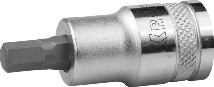 Торцовая бита-головка KRAFTOOL &quot;INDUSTRIE QUALITAT&quot;, материал S2, HEX, сатинированная, 1/2&quot;, H7 27908-07_z01 купить в Ноябрьске