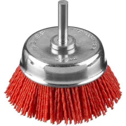 ЗУБР &quot;ПРОФЕССИОНАЛ&quot;. Щетка чашечная для дрели, нейлоновая проволока с абразивным покрытием, 75мм 35165-075_z02 купить в Ноябрьске