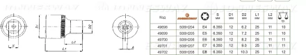 Торцевая головка 1/4&quot;DR внешний TORX Е-6 S06H206  Jonnesway 49700 купить в Ноябрьске