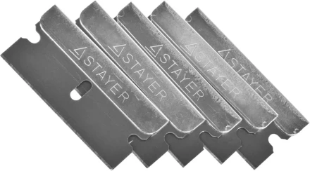 Лезвия STAYER &quot;MASTER&quot; сменные для скребков арт. 0853, 08533, 08535, тип Н01, 40мм, 5шт 08549-S5_z01 купить в Ноябрьске