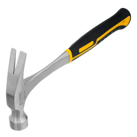 Молоток-гвоздодер 560 г Denzel 10424, цельнометаллический, двухкомпонентная рукоятка купить в Ноябрьске