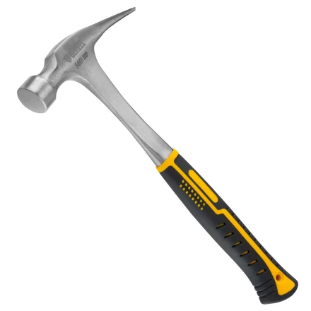 Молоток-гвоздодер 560 г Denzel 10424, цельнометаллический, двухкомпонентная рукоятка купить в Ноябрьске