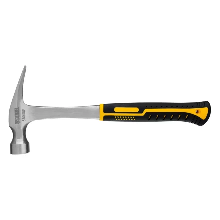 Молоток-гвоздодер 560 г Denzel 10424, цельнометаллический, двухкомпонентная рукоятка купить в Ноябрьске