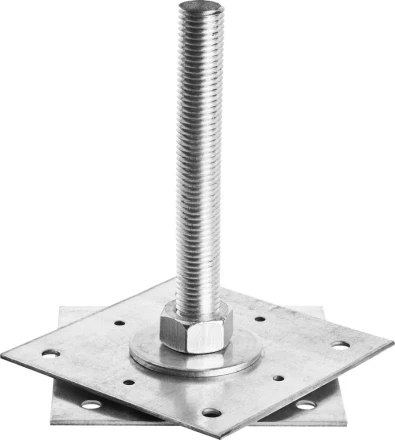 Анкер ЗУБР &quot;МАСТЕР&quot; регулируемый по высоте, 150х200х150мм, М24, 1шт 310265-150-24 купить в Ноябрьске