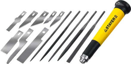 Набор STAYER Нож “MASTER” для точных работ в комплекте с лезвиями различной формы и надфилями, в чехле,38 предметов 09145-H38 купить в Ноябрьске