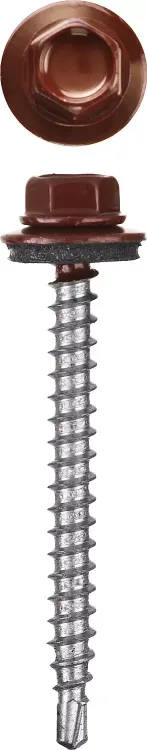 Саморезы СКМ кровельные, RAL 3005 темно-красный, 19 x 5.5 мм, 2 500 шт, для металлических конструкций, STAYER 30300-55-019-3005 купить в Ноябрьске