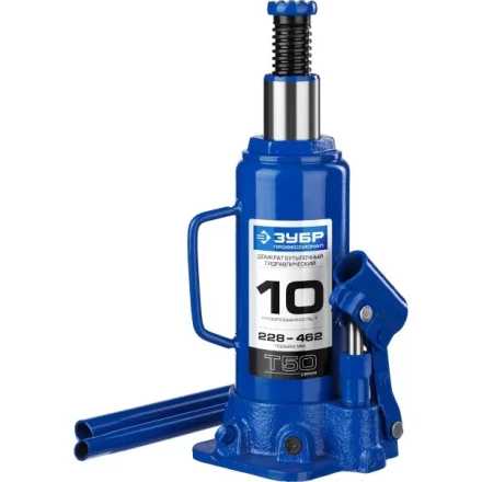 Домкрат гидравлический бутылочный T50, 10т, 228-462мм, ЗУБР Профессионал 43060-10 43060-10_z01 купить в Ноябрьске