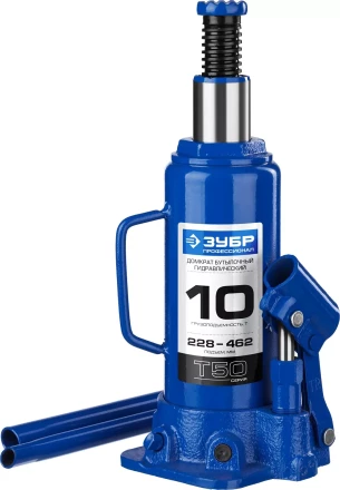 Домкрат гидравлический бутылочный T50, 10т, 228-462мм, ЗУБР Профессионал 43060-10 43060-10_z01 купить в Ноябрьске