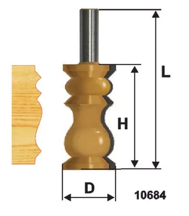 Фреза по дереву кромочная фигурная 32х57 №1 твердосплав ц/хв 12 ЭНКОР 10684 купить в Ноябрьске