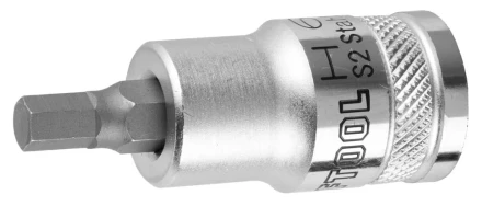 Торцовая бита-головка KRAFTOOL &quot;INDUSTRIE QUALITAT&quot;, материал S2, HEX, сатинированная, 1/2&quot;, H6 27908-06_z01 купить в Ноябрьске