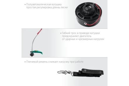 ЗУБР 1300 Вт, ш/с 38 см, сетевой триммер (ТСВ-38-1300) купить в Ноябрьске