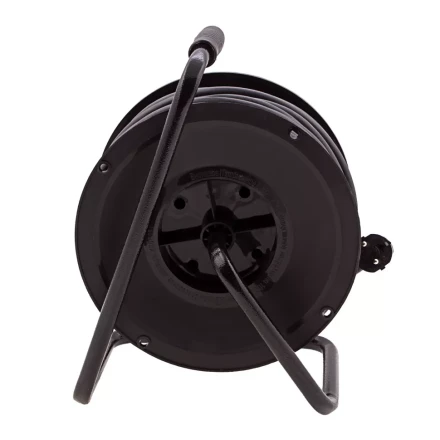 Удлинитель силовой 50 м, 16А, тип УХ10, ПВС, усиленный, на кабельной катушке, 4 розетки без заземления Сибртех 95870 купить в Ноябрьске