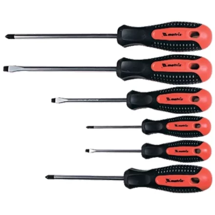 Набор профессиональных отверток Fusion CrV 3-компонентная рукоятка antislip 6 штук MTX 133519 купить в Ноябрьске