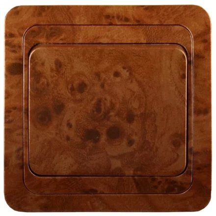 Выключатель СВЕТОЗАР &quot;ГАММА&quot; одноклавишный, цвет орех, 10A/~250B SV-54130-N купить в Ноябрьске