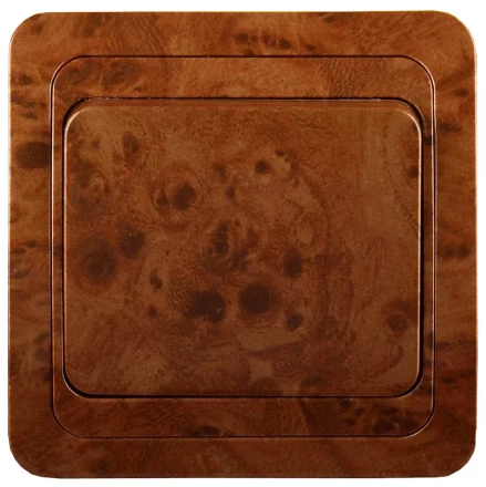 Выключатель СВЕТОЗАР &quot;ГАММА&quot; одноклавишный, цвет орех, 10A/~250B SV-54130-N купить в Ноябрьске