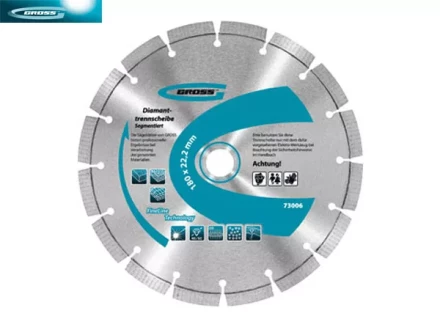 Диск алмазный 115 х 22,2 мм сегментный упорядоченный алмаз сухое резание GROSS 73011 купить в Ноябрьске