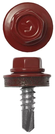 Саморезы ЗУБР &quot;ПРОФЕССИОНАЛ&quot; окраш., RAL 3003 рубин.-красн., для крепл. кров. матер. к металл. констр. , 5.5x25мм, 1800шт 4-300310-55-025-3003 купить в Ноябрьске